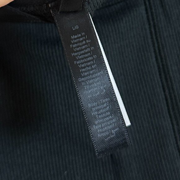 SKIMS Stretch Cotton Rib Pajama Pants in Soot Black Size Large - Picture 7 of 9